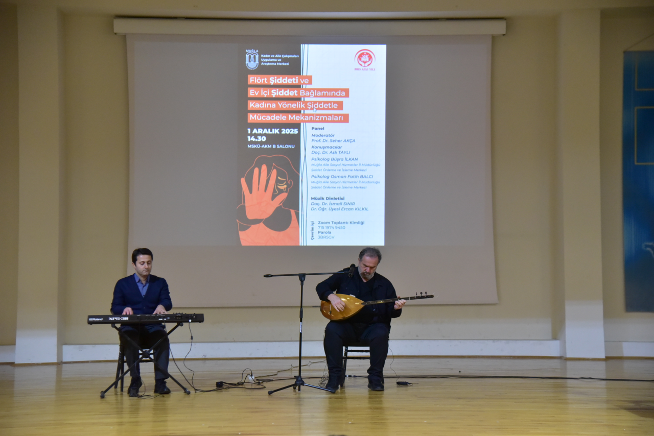 Kadın ve Aile Çalışmaları Uygulama ve Araştırma Merkezi 25 Kasım Kadına Yönelik Şiddetle Mücadele Günü Kapsamında Panel ve Gösterim Etkinliği Düzenledi